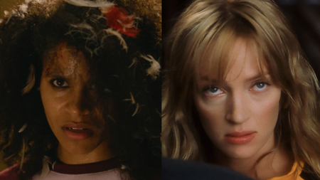Zazie Beetz in They Will Kill You and Uma Thurman in Kill Bill 