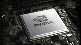 Una imagen de prensa de un chip Nvidia