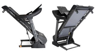 DKN EnduRun treadmill in folded position
