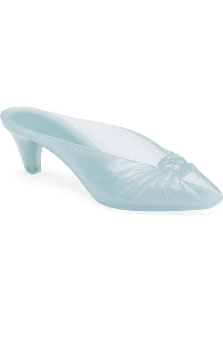 Jelly Peep Toe Kitten Heel Mule