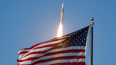 NASA's Space Launch System rocket and Orion spacecraft launch on the Artemis 2 test flight on April 1, 2026, from Kennedy Space Center in Florida.