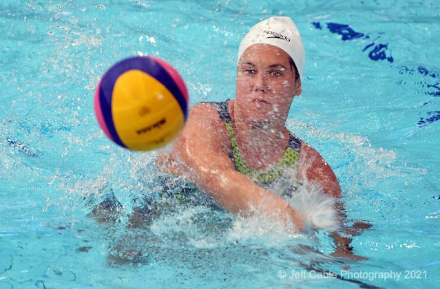 A water polo shot taken at the Olympics on the Canon EOS R3