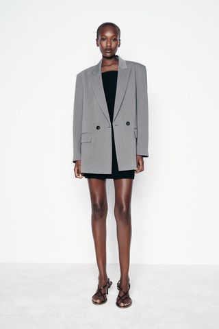 Oversize Blazer With Padded Shoulders