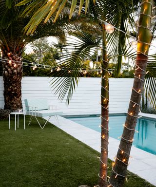 pool party ideas fairy lights by Lights4Fun Tropic Dreams Collection