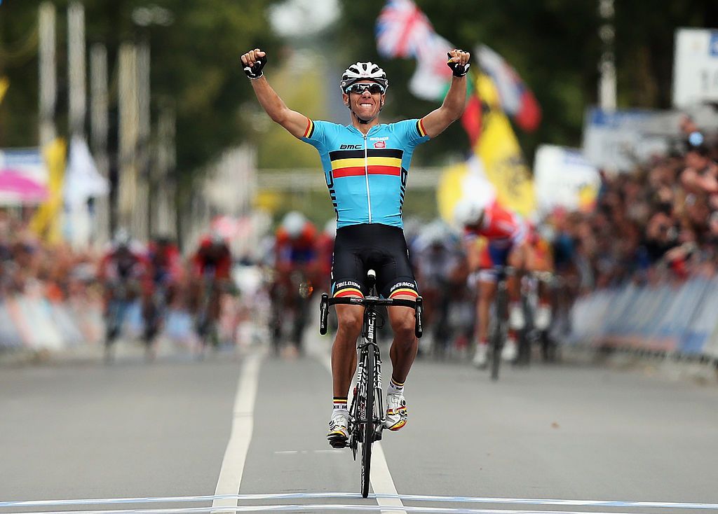 Philippe Gilbert (Belgium) triumphing back in 2012 in Valkenburg, Netherlands