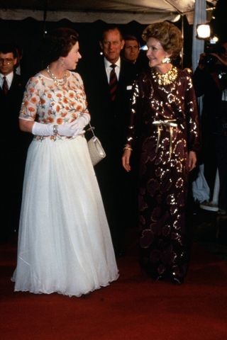 Queen Elizabeth II with Nancy Reagan, 1983