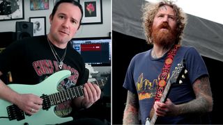 LEFT: YouTube influencer Ben Eller in a screengrab from one of his YouTube videos. RIGHT: Brent Hinds from Mastodon performs during the "Louder Than Life" Music Festival in Champions Park on October 04, 2014 in Louisville, Kentucky. (Photo By Raymond Boyd/Getty Images)