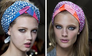 Jacobs' scarves and turbans seen on all models