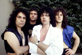 The line-up of the Dio band in 1983