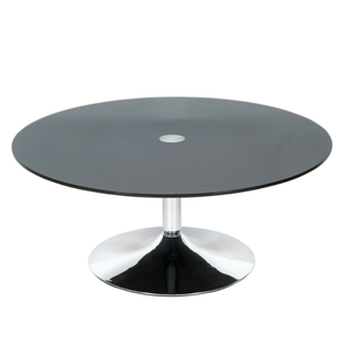 Roma Glass and Chrome Round Coffee Table