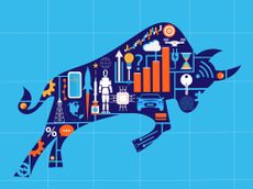 Bullish in tech market (concept).