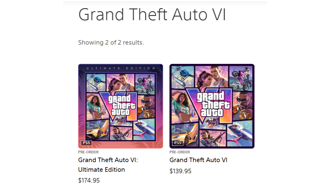 GTA 6 pre-orders live on the New Zealand PS Store website