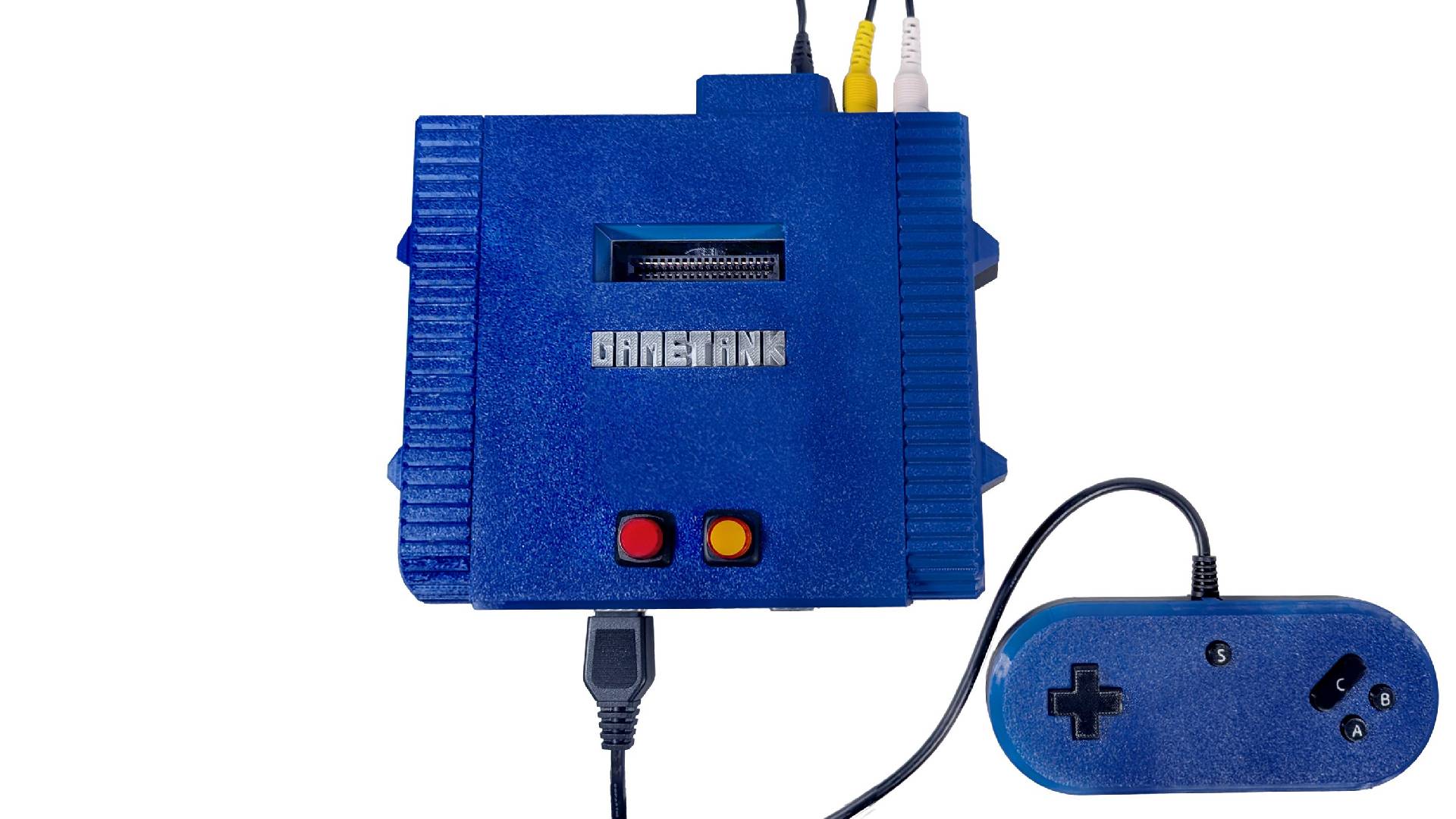 Top down view of Gametank and controller.