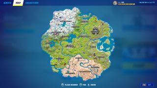 Fortnite Map showing off the entire mini-map