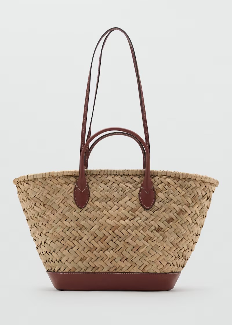 MANGO, Large Double-Handle Natural Fiber Basket - Women | Mango Usa
