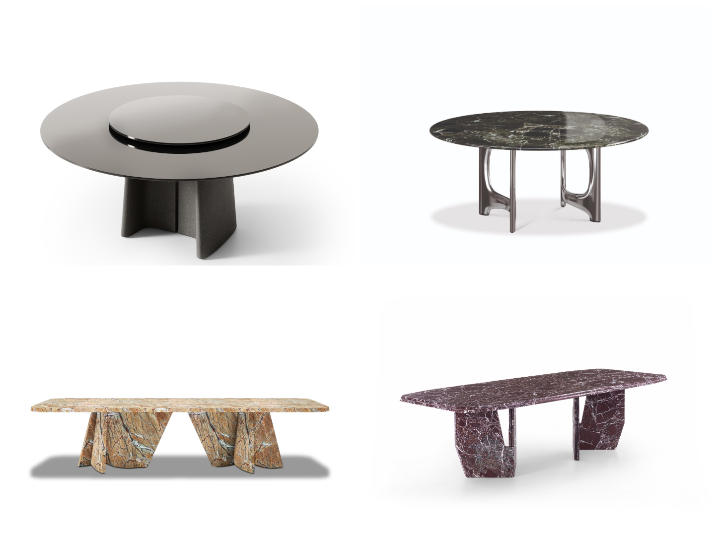 tables with sculptural bases, an interior design trend from milan design week 2026