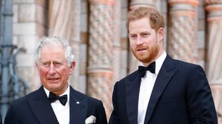 King Charles and Prince Harry, Duke of Sussex attend the "Our Planet" global premiere in 2019