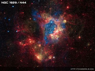 NASA/CXC/U.Mich./S.Oey, IR: NASA/JPL, Optical: ESO/WFI/2.2-m