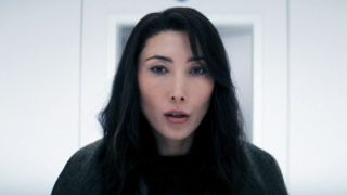 Dichen Lachman looking stressed in Severance.