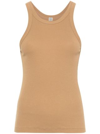 Curved Ribbed Tank Top