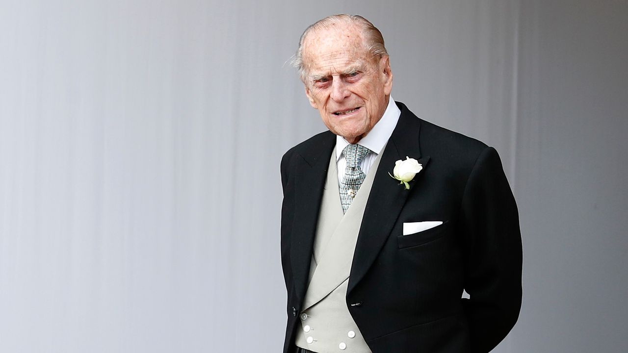 Prince Philip, Duke of Edinburgh attends the wedding of Princess Eugenie of York to Jack Brooksbank at St. George&#039;s Chapel on October 12, 2018 in Windsor, England