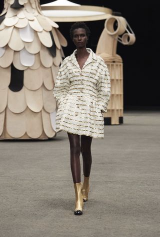 Model on Chanel runway