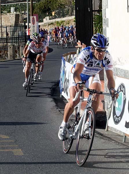Bertolini got caught close to the top of the Poggio.