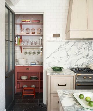 modern kitchen with marble