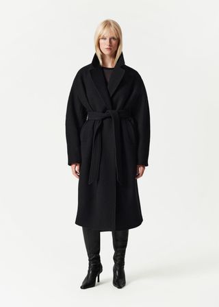 Voluminous Belted Wool Coat