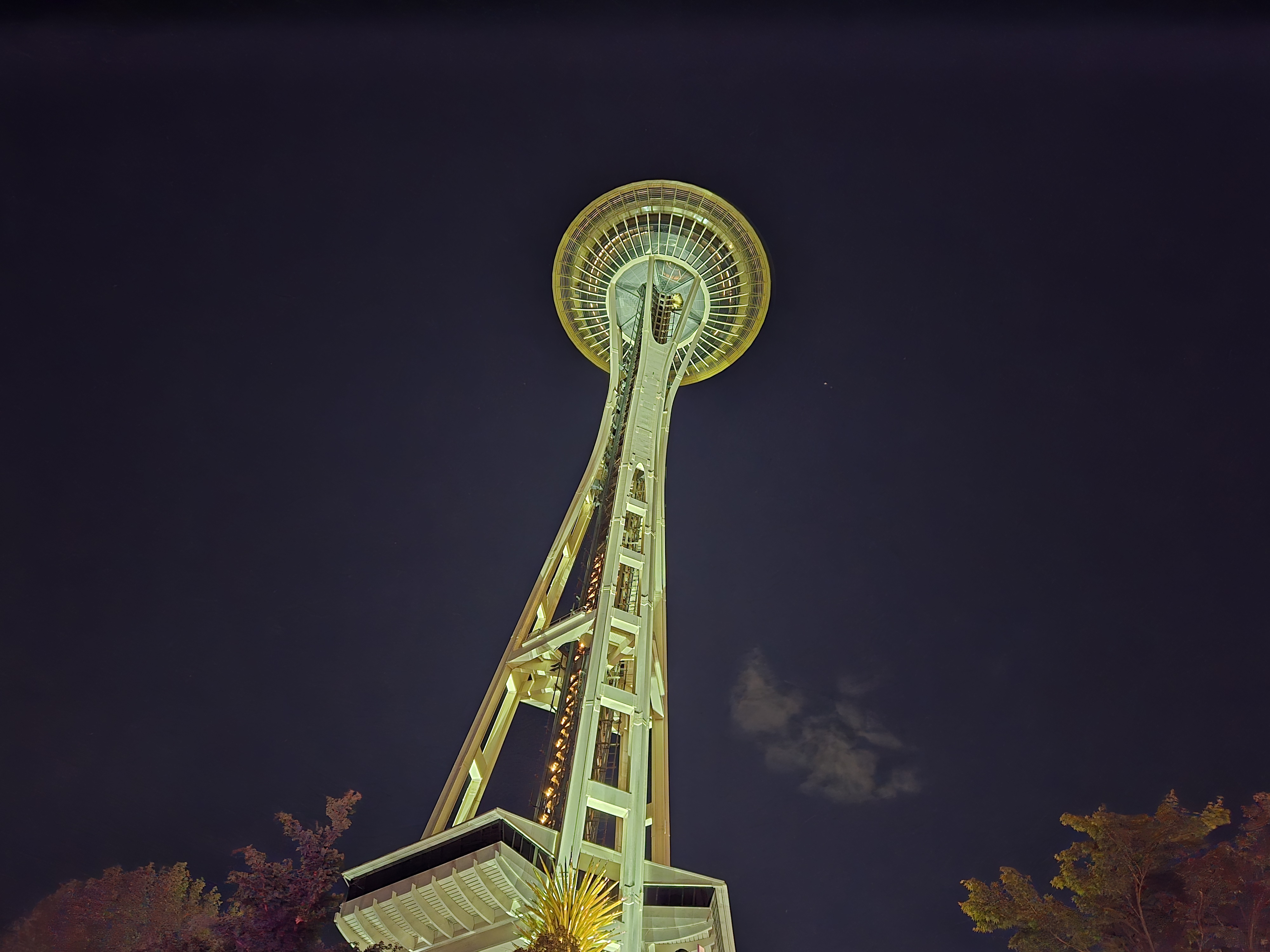 The Seattle Space Needle at night
