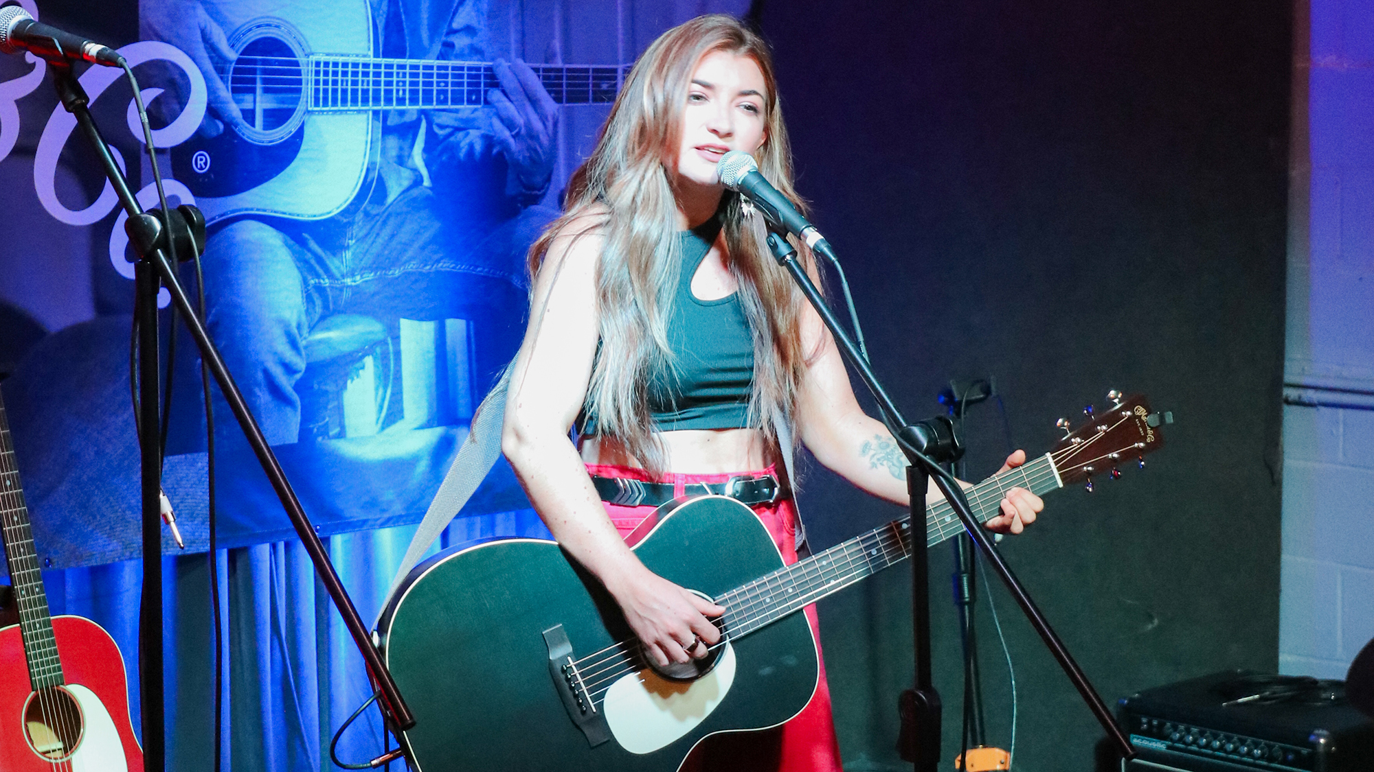 Tenille Townes performs at the launch party for Martin's revamped 16 Series line