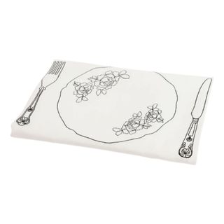 Silver Service Embroidered Table Runner