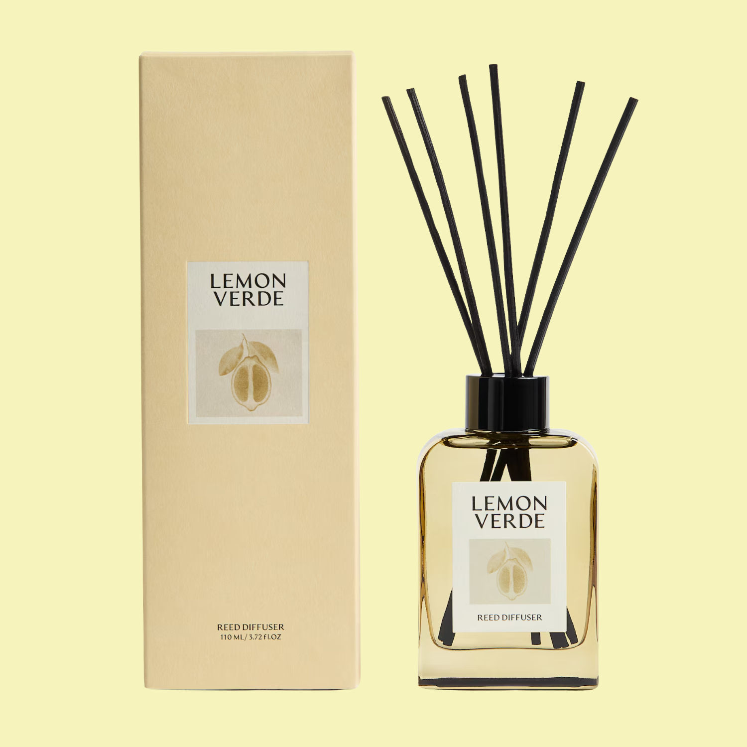 A lemon verde reed diffuser