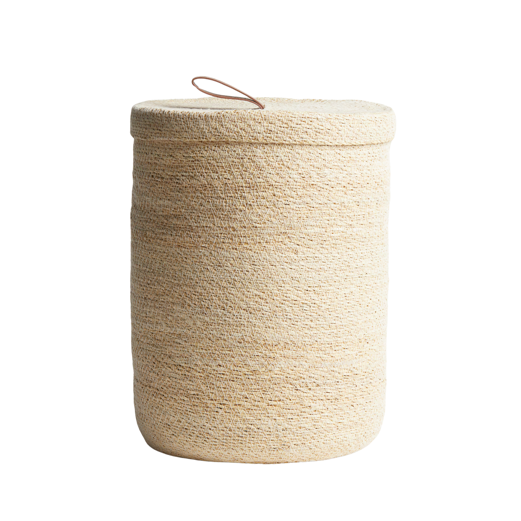 seagrass laundry basket with a lid