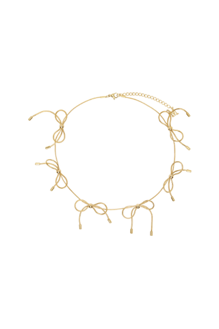 Marland Backus Gold Bow Necklace (Was $185)