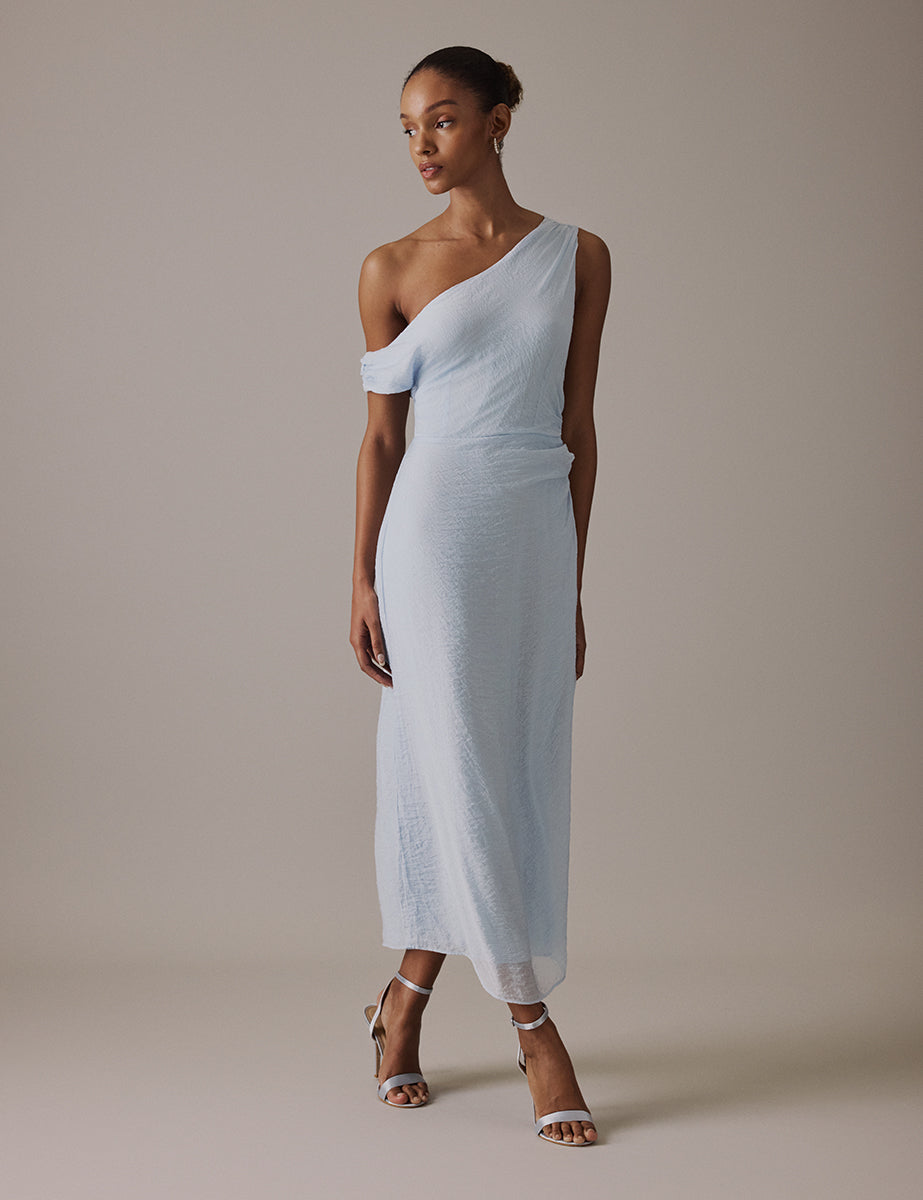 Soft blue shoulder -Midi -skylar -kylar