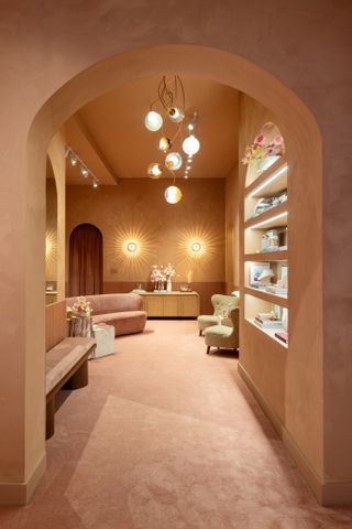 Interiors of Pandora's VIP Salon in SoHo, New York