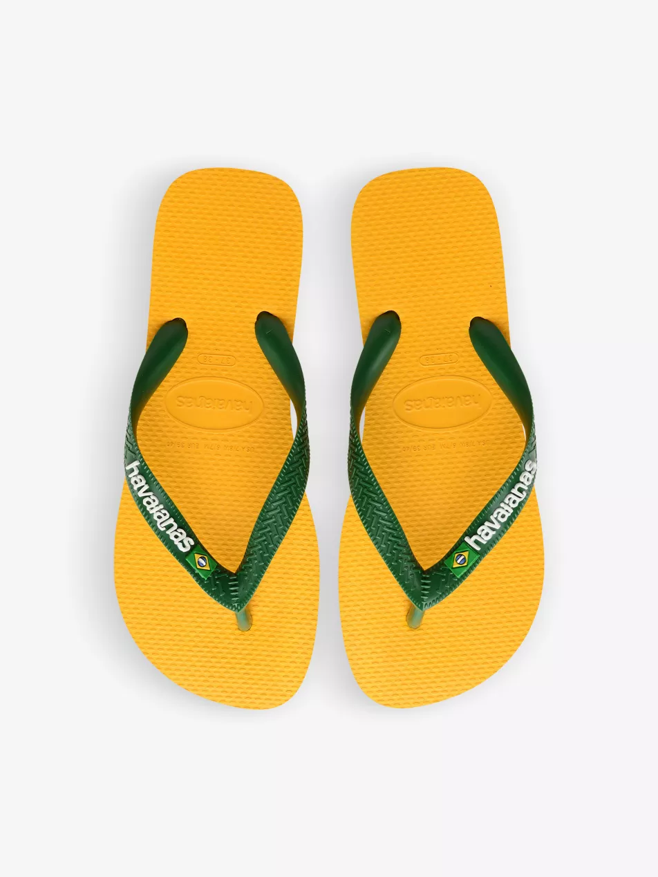Brasil-Logo Rubber Flip Flops