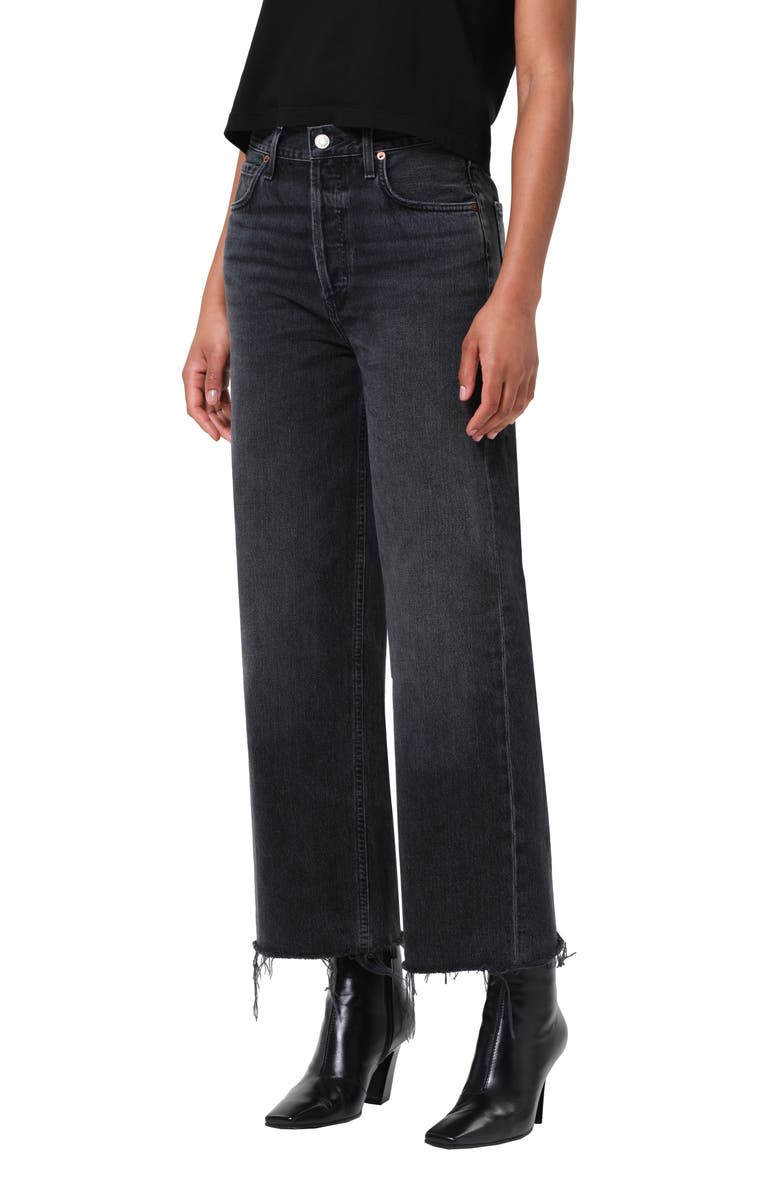 Ren High Waist Ankle Wide Leg Jeans
