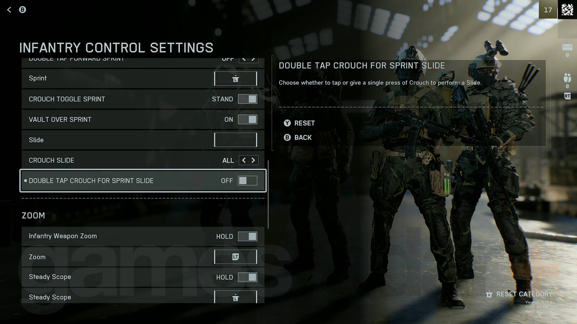 Battlefield 6 slide control options in settings menu