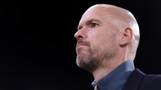 Manchester United manager Erik ten Hag looks on prior to the UEFA Europa League match between Manchester United and FC Sheriff on 27 October, 2022 at Old Trafford, Manchester, United Kingdom
