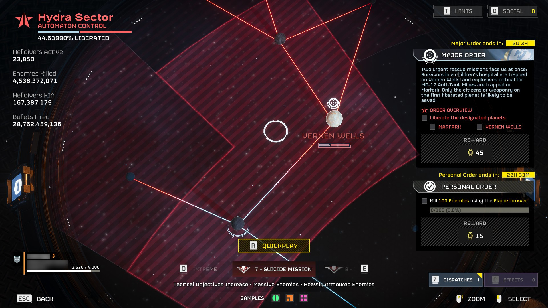 A screenshot showing the new UI for the Galactic War map, which displays supply lines.