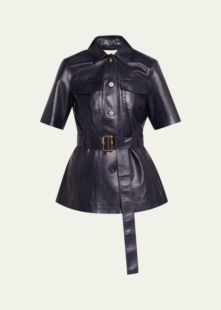 Belted Leather Jacket