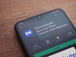 MalwareBytes antivirus app on a smartphone