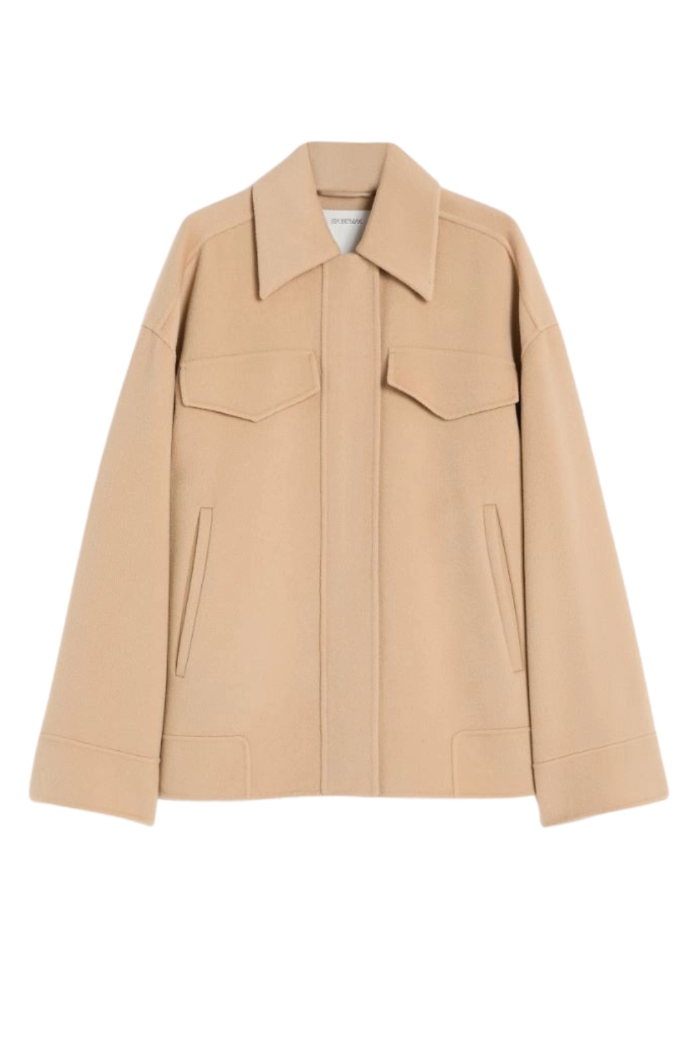 Double-Faced Wool Pea Coat - Camel