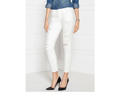 CURRENT/ELLIOTT Stiletto Distressed Skinny Jeans 