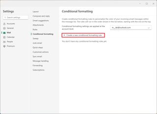 Create a new conditional formatting rule