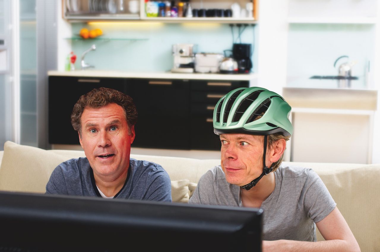 Dr Hutch with Will Ferrell on a couch