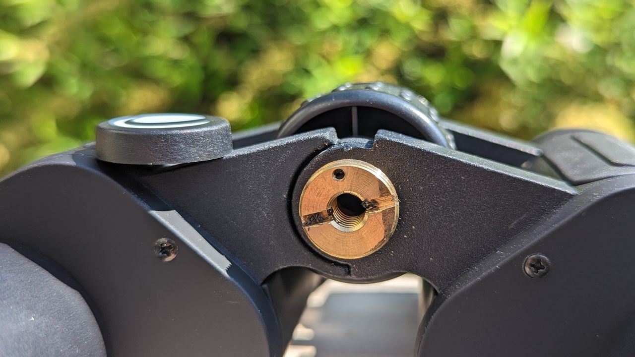 A view of the tripod adapter mount