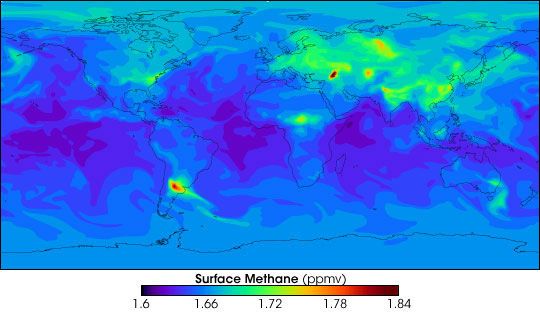 methane gas levels